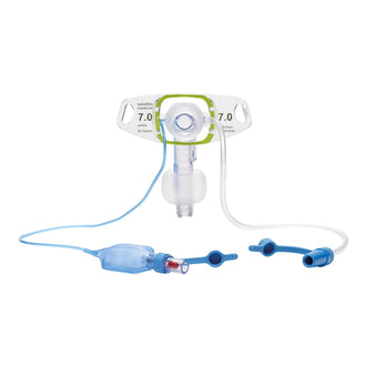 BLUselect Suctionaid Cuffed Non-Fenestrated Tracheostomy Tube w/ Wedge