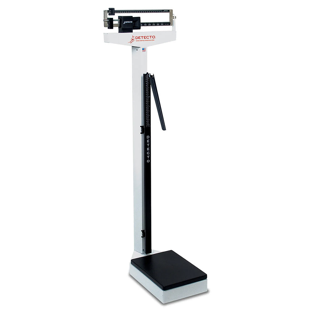 Detector Weigh Beam Eye-Level Physician Scale with Height Rod - White, 200 kg x 100 g