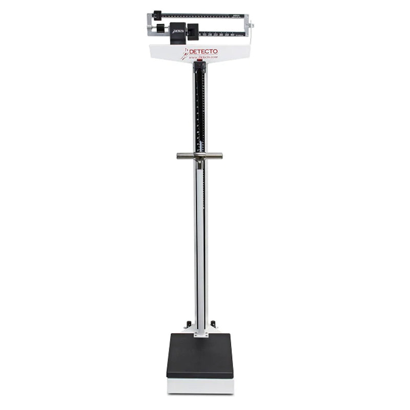 Detecto Eye-Level Physician Scale with Height Rod and Handpost - White, 200 kg x 100 g