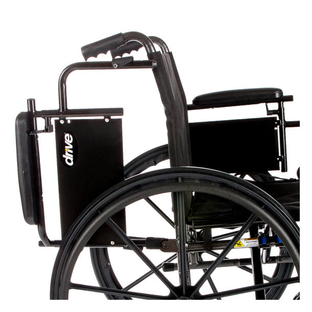 Cruiser X4 Wheelchair with Flip back, Adjustable Height, Detachable Desk Arms, 16" Seat, Without Legrests