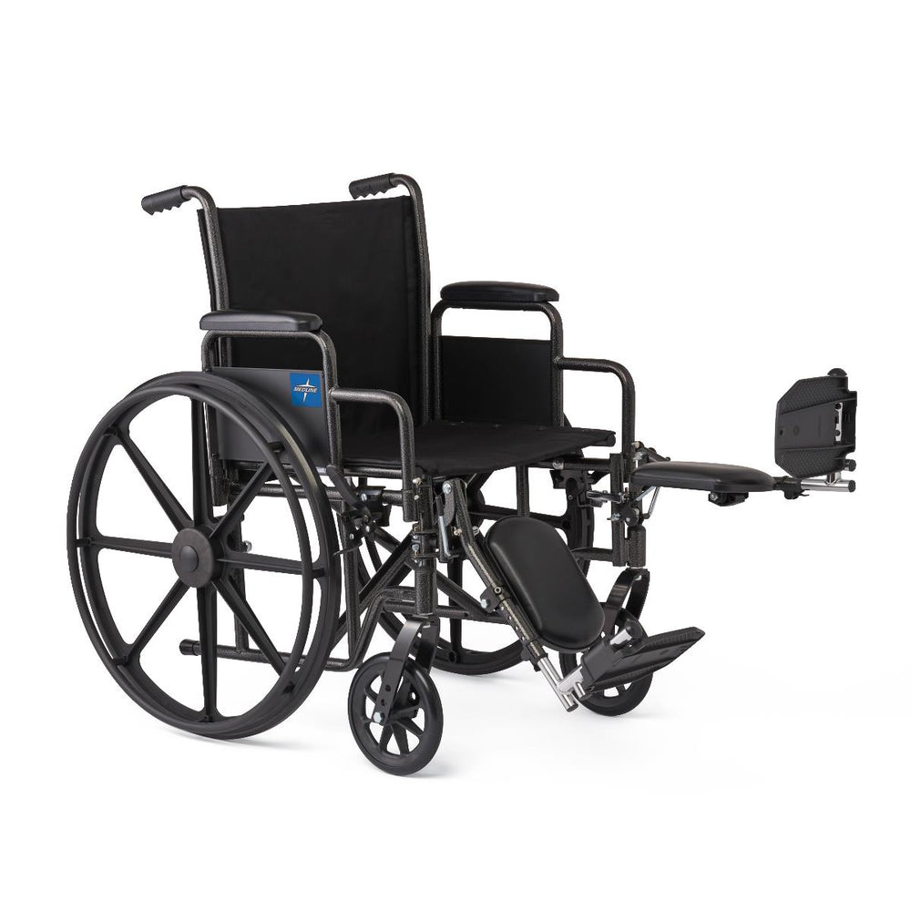 Guardian K1 Wheelchair with Elevating Leg Rests, 18"