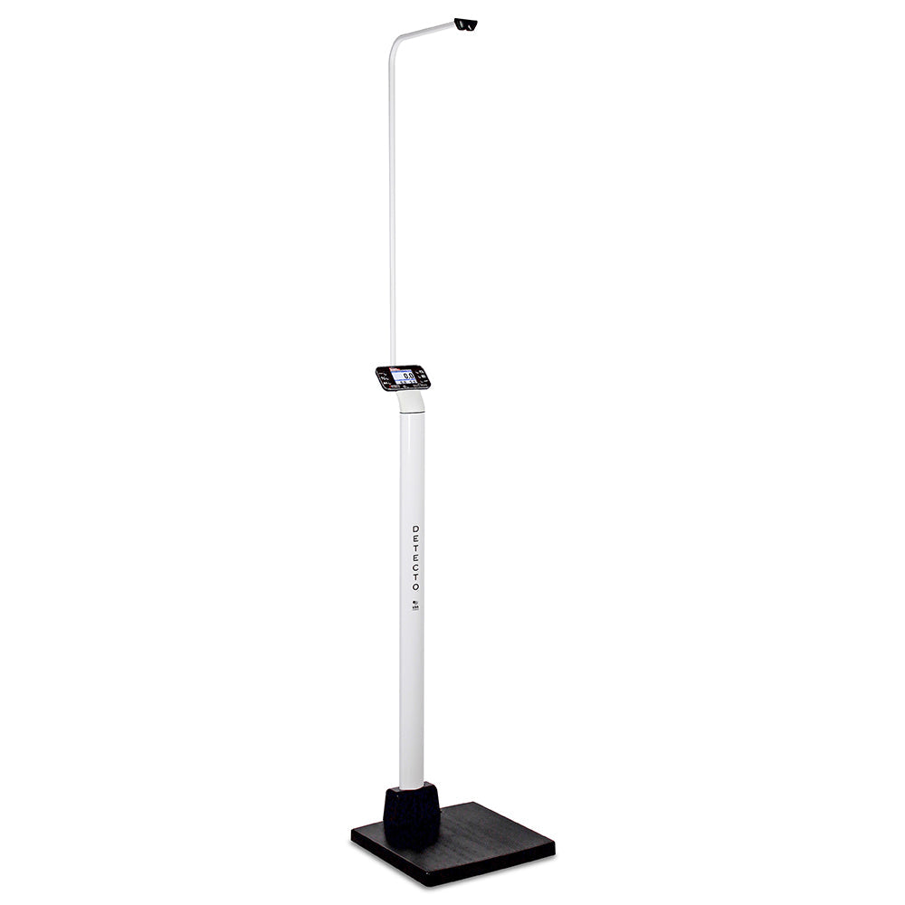 Detecto Digital Clinical Scale with Sonar Height Rods, 1,000 lb x 0.5 lb