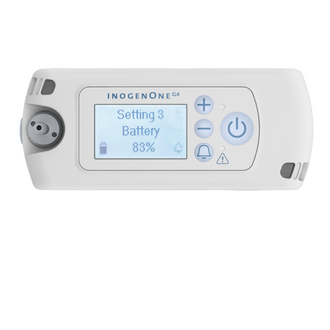 Control panel of the  G4 Portable Concentrator