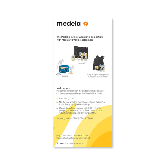 Feature product - Medela Freestyle Portable Vehicle DC Adaptor, 12 volt