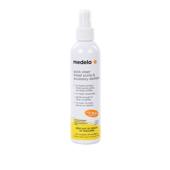 Feature product - Medela Quick Clean Breast Pump & Accessory Sanitizer Spray, 8oz