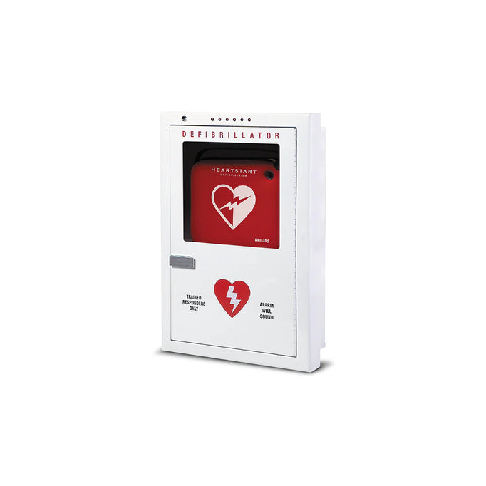 Feature product - Philips HeartStart Defibrillator Cabinet, Premium, Semi-recessed