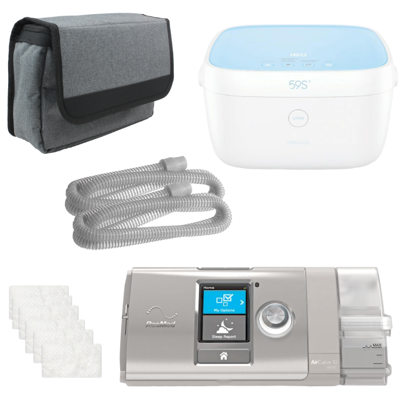ResMed AirPack S - AirCurve 10 S Bundle Package w/ LiViliti CPAP Sanitizer
