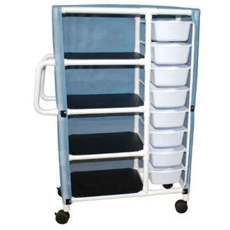 Graham Field Specialty Pvc Cart 8 Tubs 4 Shelf 370-8