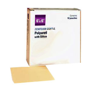 ZeniFOAM Gentle Polyurethane foam dressing – silicone adhesive, no border - Pack of 10