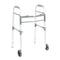Two Button Folding Universal Walker with 5" Wheels