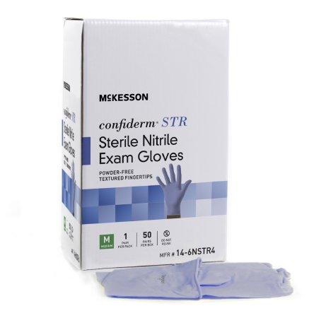 McKesson Confiderm STR Sterile Nitrile Gloves - Medium 50 Count