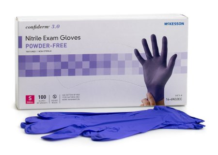 McKesson Confiderm 3.0 Nitrile Exam Gloves - Small