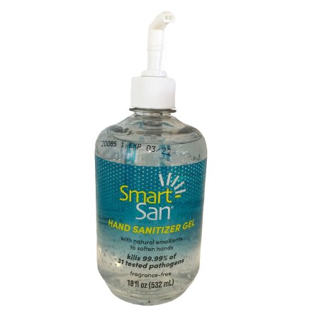 Smart-San Fragrance Free Hand Sanitizer Gel - 18 oz Pump