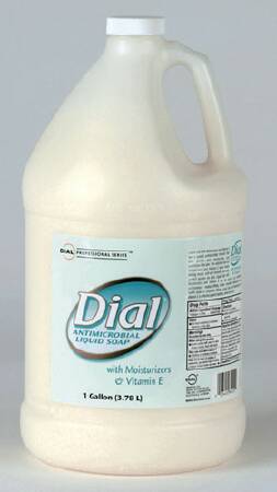 Dial Antimicrobial Liquid Hand Soap, Moisturizers & Vitamin E 1 Gallon