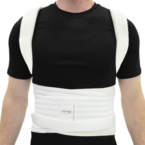 MAXAR Unisex Bio-Magnetic Posture Corrector Thoracic Lumbosacral Orthosis - White