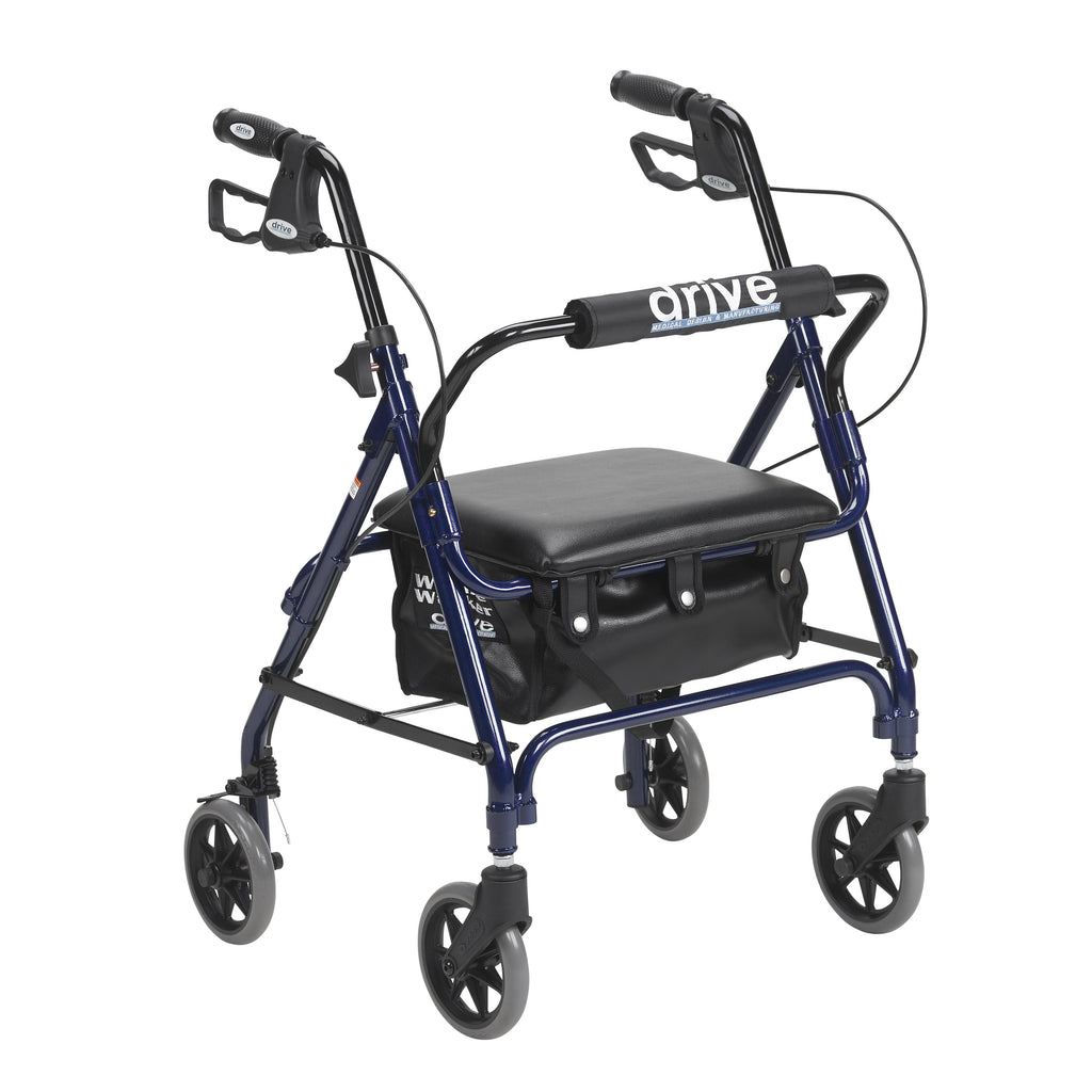 Drive Medical Rollator Rolling Walker with 6-in Wheels, Fold Up