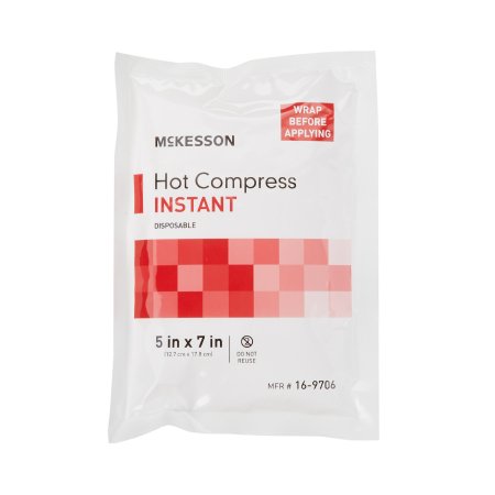 McKesson Standard Instant Hot Compress 5 Inch x 7 Inch, Case of 24