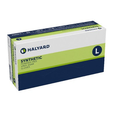 Halyard Synthetic Powder-Free Vinyl Exam Gloves - Large (100 Count)