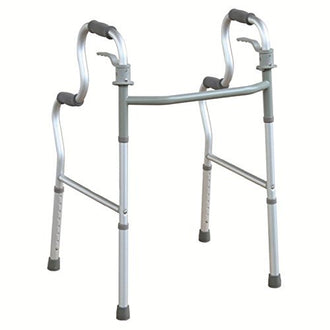 Trigger release rising aid foldaway walker