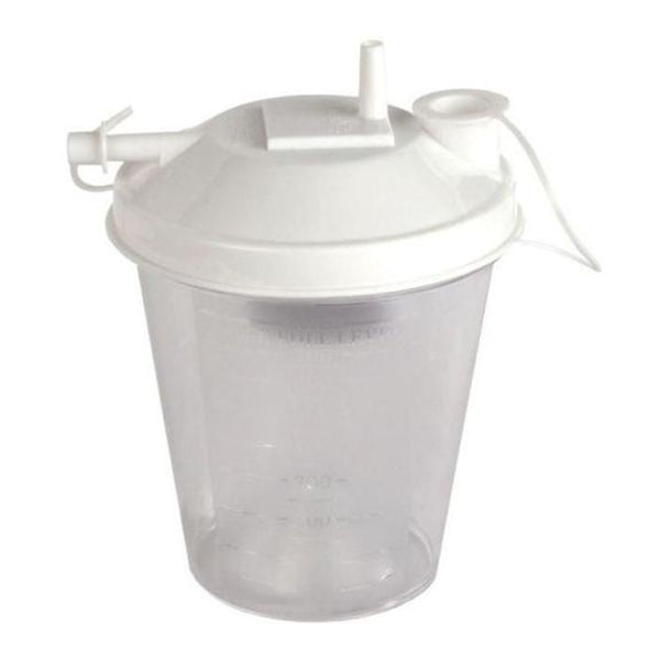 Sunset HCS Universal Suction Canister, 800cc with 1/4" Tubing , Suction Tubing Connector, Bacteria Filter
