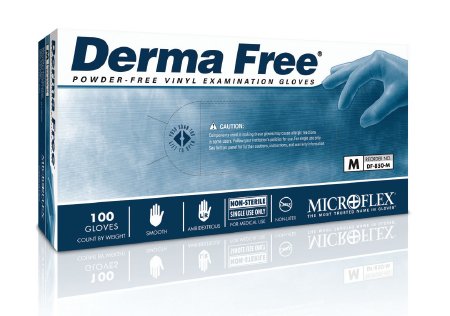 MicroFlex Derma Free Powder-Free Vinyl Exam Gloves - 100 Count