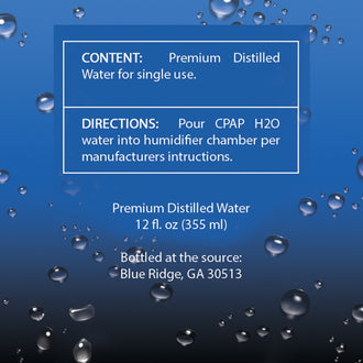 CPAP H2O Premium Distilled Water - 1 Single Bottle