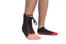 MAXAR Canvas Ankle Brace (with laces) - Black & White w/Red Trim