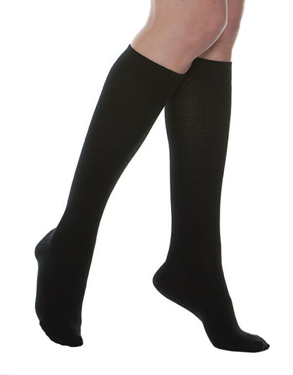 MAXAR Silver/Cotton (Unisex) Compression Support Socks - Black
