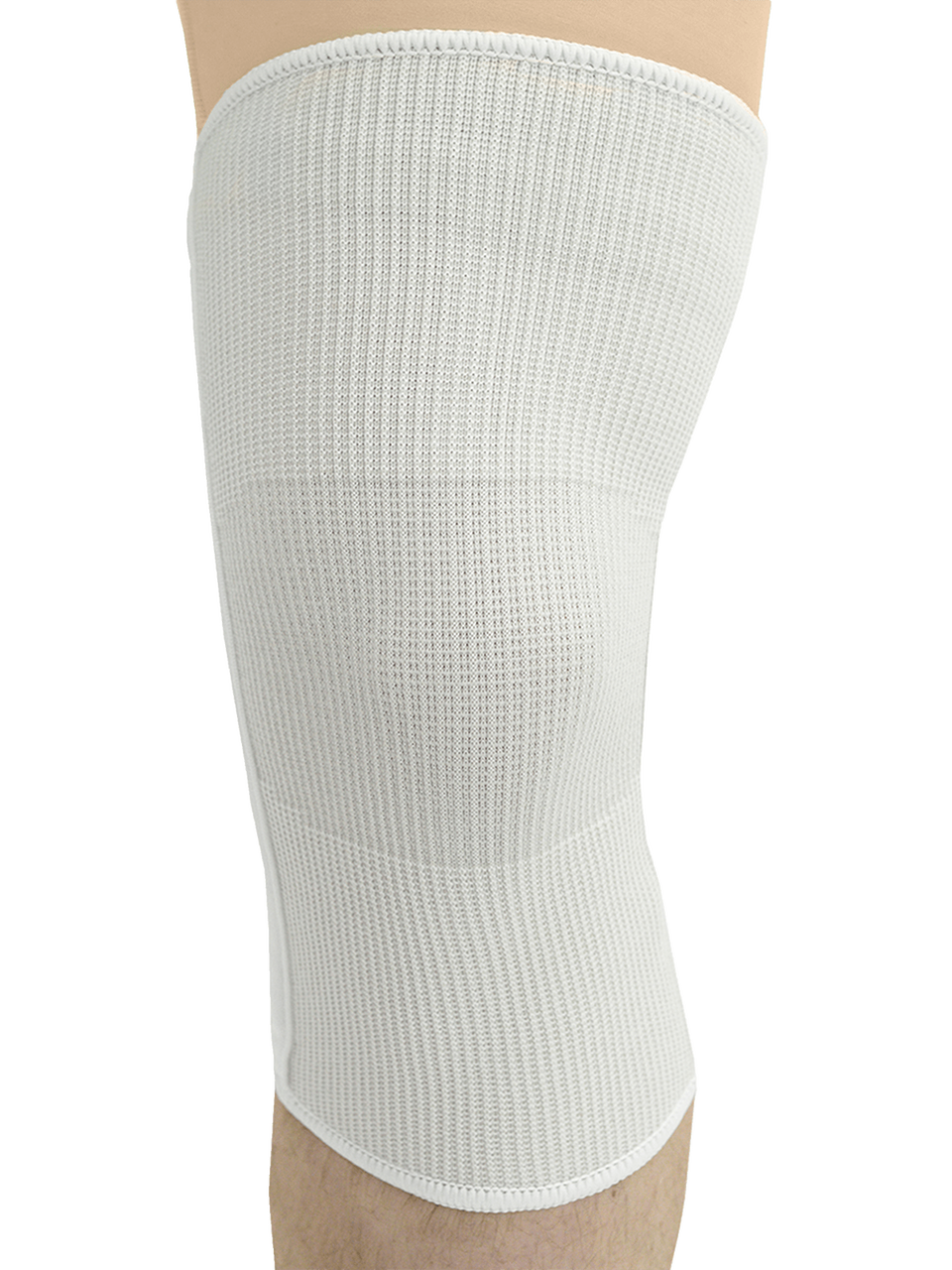 MAXAR Wool/Elastic Knee Brace with Spiral Metal Stays - White
