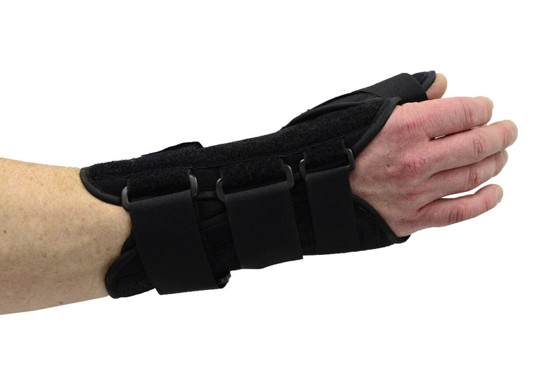 MAXAR Wrist Splint with Abducted Thumb - Left Hand - Black