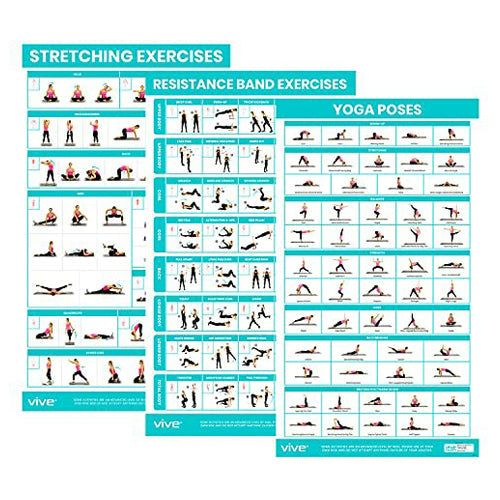  Vive Yoga Poses + Stretching Exercises + Resistance