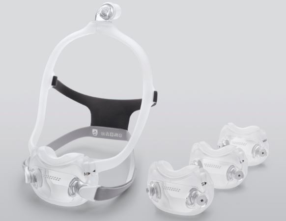 Philips Respironics DreamWear Full Face Mask with Headgear, All Cushion Sizes Included (FitPack)