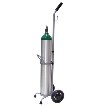 Responsive Respiratory Single D & E Oxygen Cylinder Cart