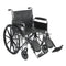 Chrome Sport Wheelchair, Detachable Full Arms, Elevating Leg Rests, 20" Seat