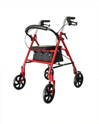 Aluminum Easy Walk Royal Rollator - Red