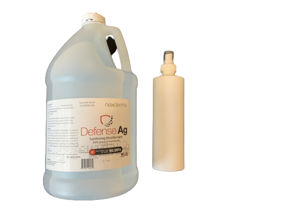 Nexderma Defense Ag Sanitizing Disinfectant w/Spray Bottle - 1 Gallon