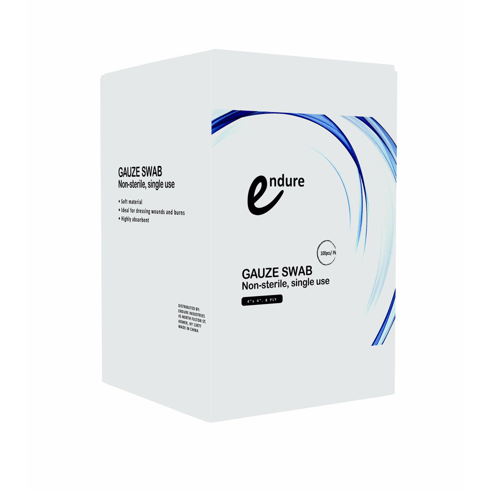 Endure Non-Sterile Gauze Swab, 4 x 4" Folded Edge, Premium 17 Thread