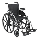 Viper Wheelchair with Flip Back Removable Arms, Desk Arms, Swing away Footrests, 12" Seat