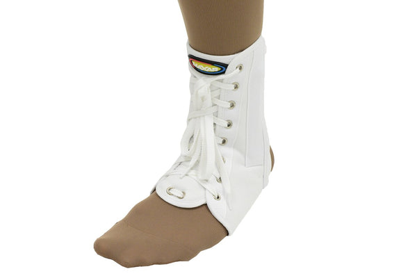 MAXAR Canvas Ankle Brace (with laces) - White