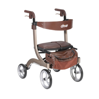 Nitro DLX Euro Style Rollator Rolling Walker, Champagne