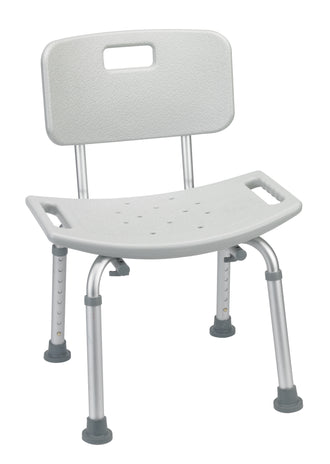 Bathroom Safety Shower Tub Bench Chair with Back, Gray