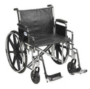 Sentra EC Heavy Duty Wheelchair, Detachable Desk Arms, Swing away Footrests, 22" Seat