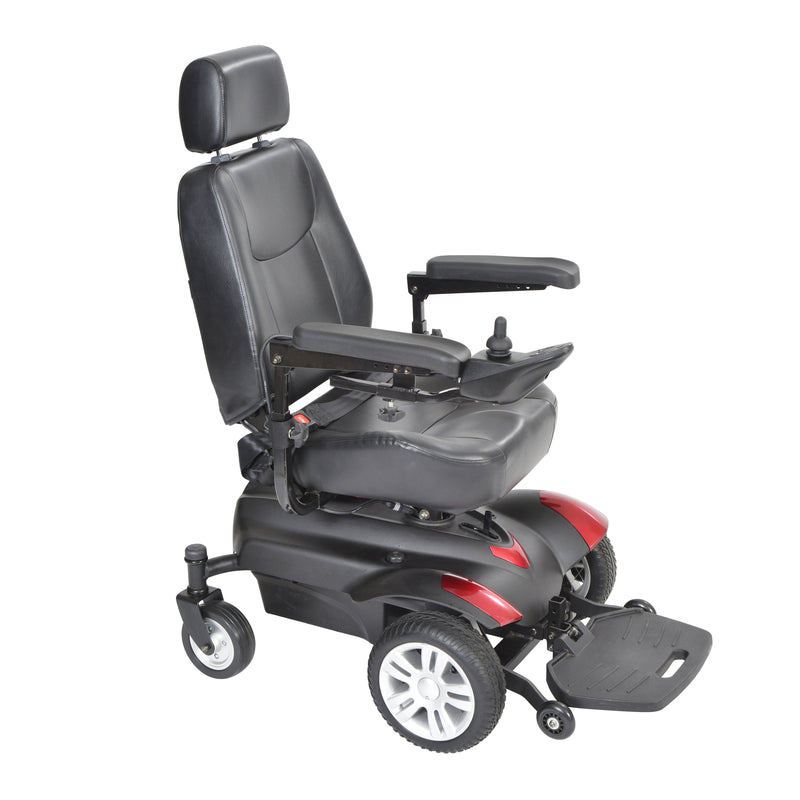Titan Transportable Front Wheel Power Wheelchair, Vented Captain's Seat, 18" x 18"