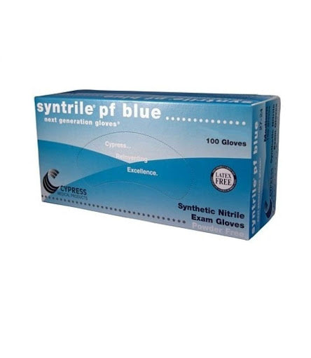 Syntrile PF Blue Exam Gloves - Medium 100 Count